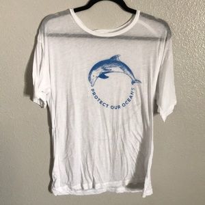 “Protect Our Oceans” white t shirt
